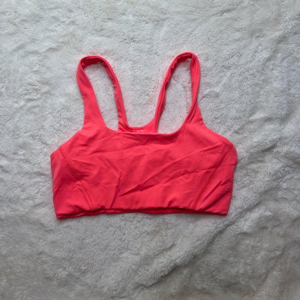 NWT Free People FP Movement Neon Coral Sports Bra –‎ Women's Medium - Picture 2 of 9